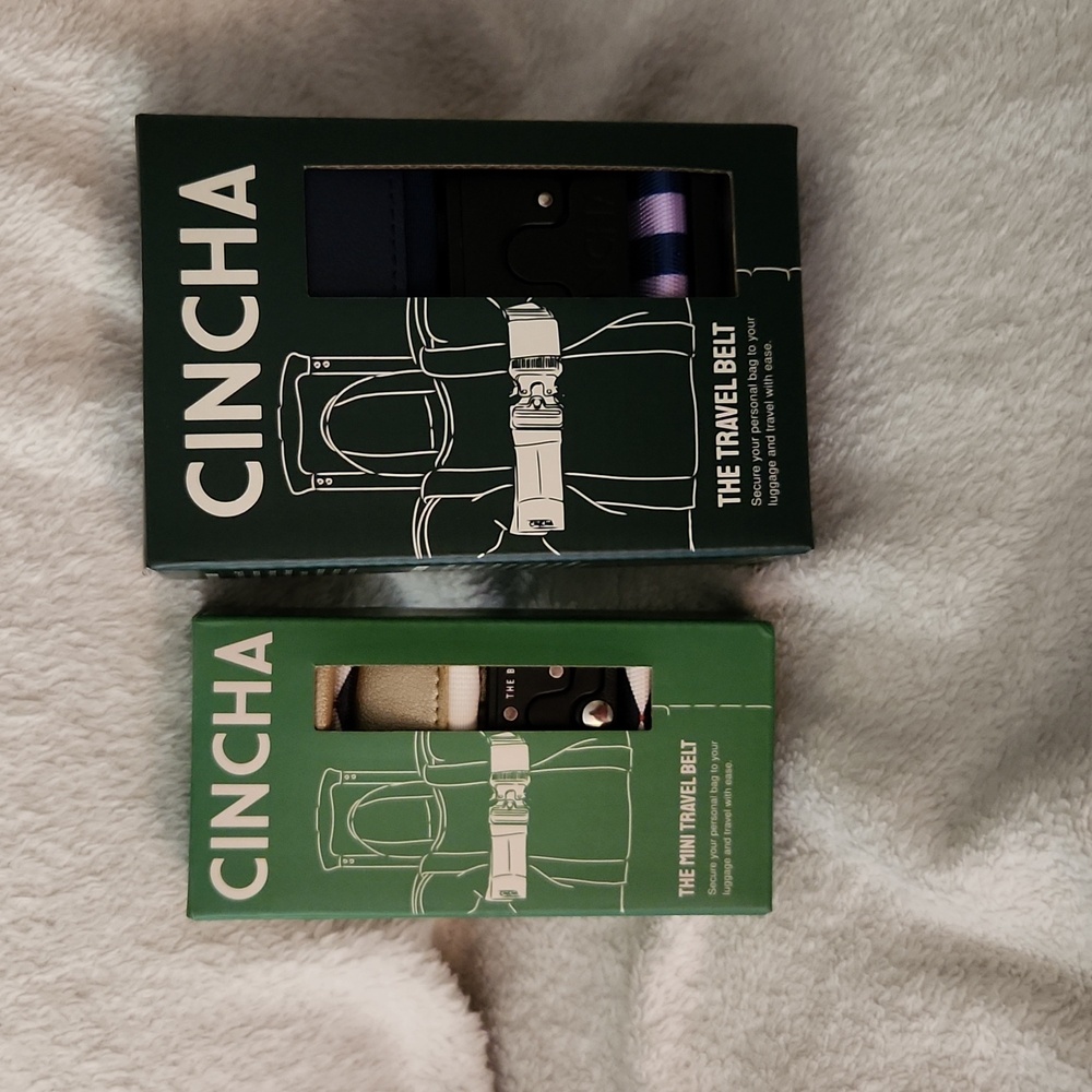 NIB Cincha Travel Belts Mini & Regular Sizes